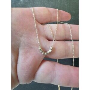 925 Sterling Silver Beads Beaded Adjustable Necklace Vintage